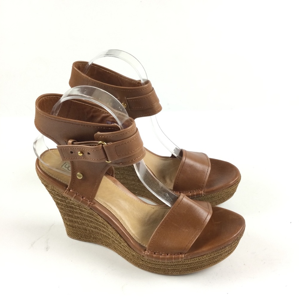 UGG Maryanne Platform Leather Sandals Sz 10